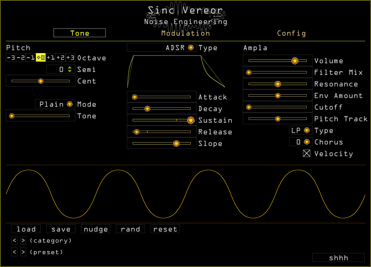 Sinc Vereor's interface