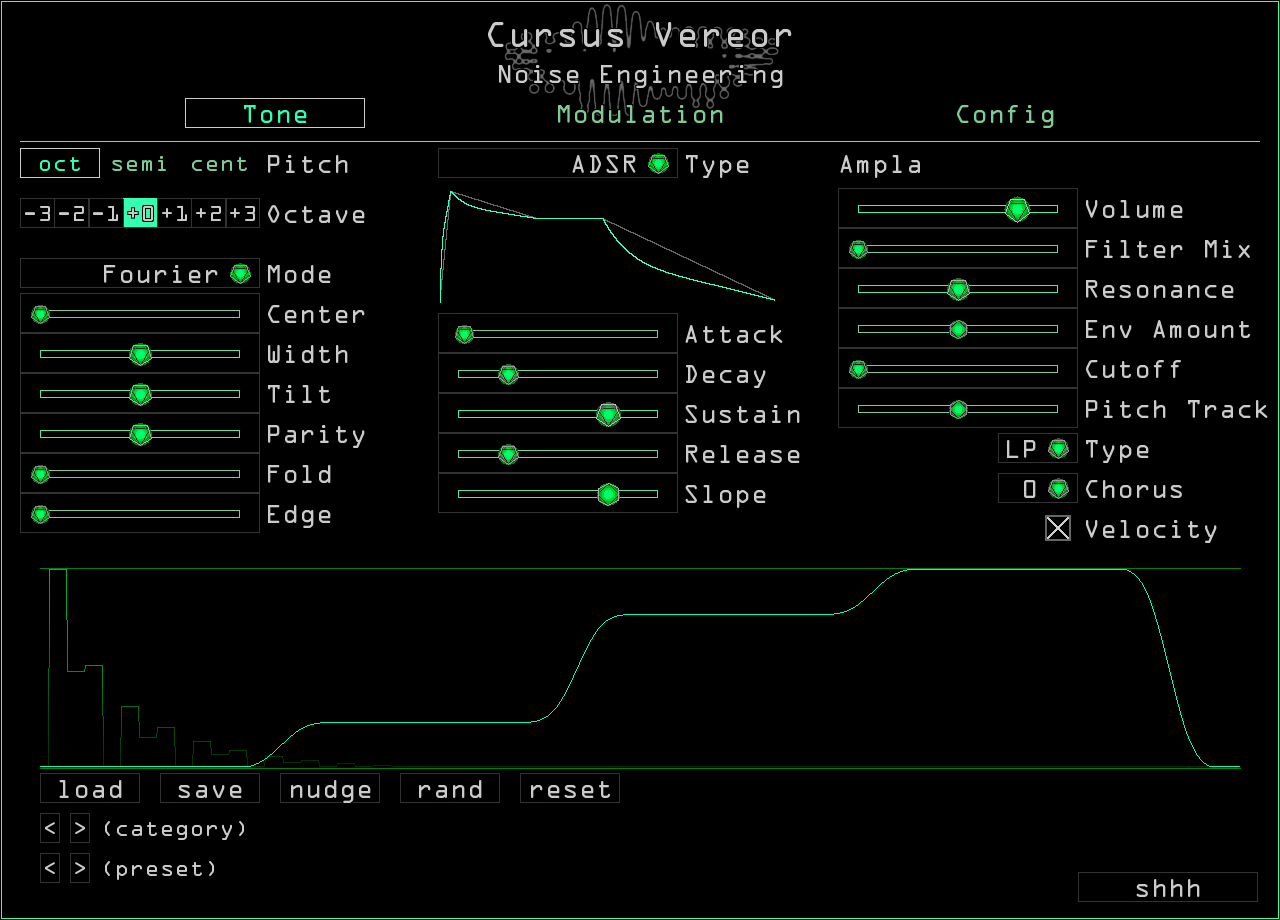 Cursus Vereor's interface
